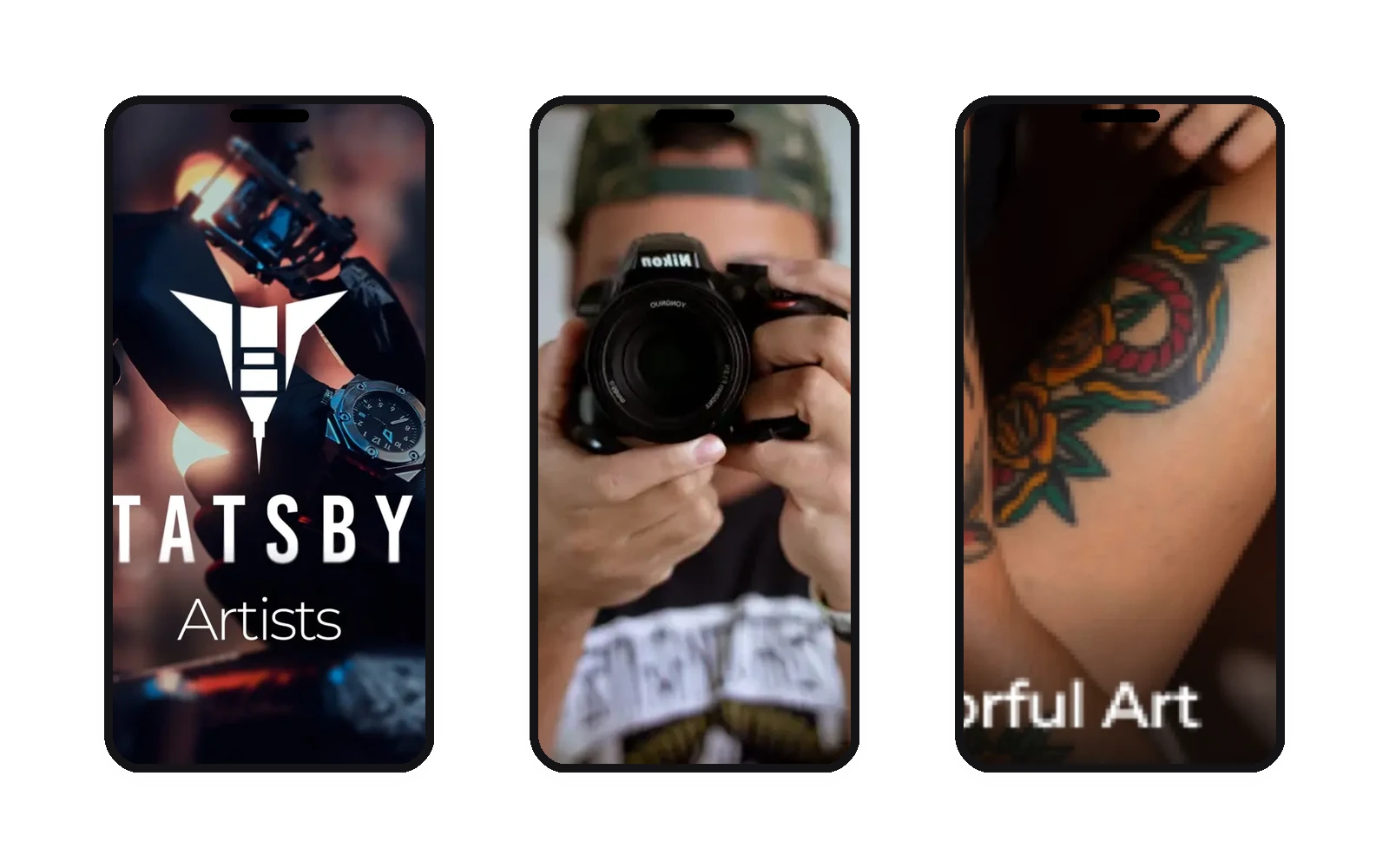 Tatsby tattoo marketplace mobile application showcase